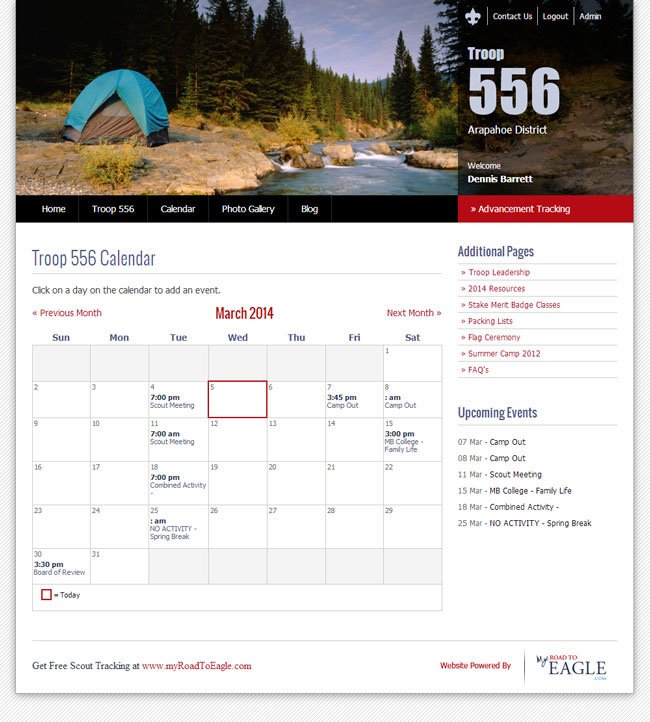 My Road To Eagle Unit Website