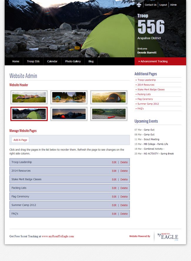 My Road To Eagle Unit Website